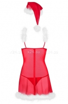 Новогодний комплект с пушком Merrily Chemise LXL