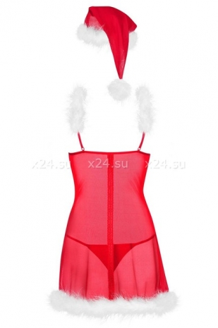 Новогодний комплект с пушком Merrily Chemise LXL