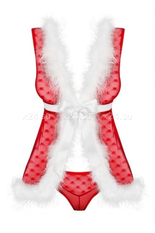 Новогодний пеньюар с капюшоном Santacutie Peignoir SM