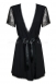 Короткий черный халат с гипюровыми рукавами Miamor Robe SM4