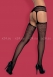 Черные колготки в сеточку с имитацией чулок Garter Stockings S207 SL1