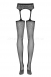 Черные колготки в сеточку с имитацией чулок Garter Stockings S207 SL4