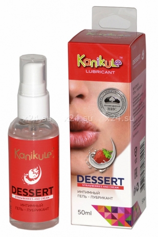 Вкусовой гель-лубрикант на водной основе Dessert Strawberries and Cream (50 мл)