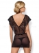 Чёрное прозрачное мини-платье Merossa Chemise SM5