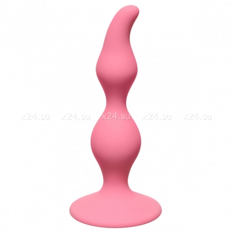 Рельефный анальный стимулятор на присоске Curved Anal Plug