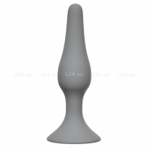 Узкая анальная пробочка на присоске Slim Anal Plug Large