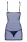 Синяя сорочка с кружевом на косточках Auroria Chemise XXL