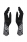 Чёрные перчатки с кружевом Moketta Gloves