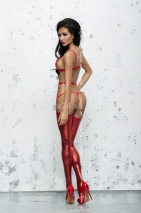 Белый виниловый комплект белья Eliane Set SM