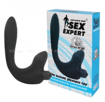 Анальный массажер с вибростимуляцией промежности Sex Expert