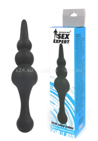 Двусторонний анальный стимулятор переменного диаметра Sex Expert