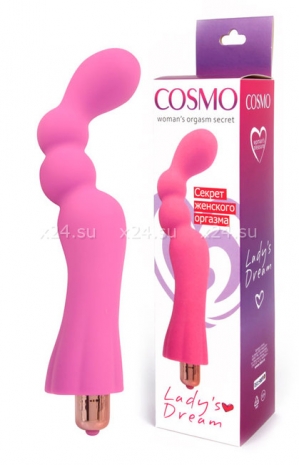 Изогнутый вибратор Cosmo переменного диаметра для стимуляции точки G