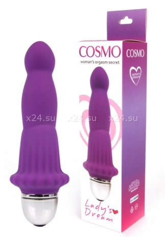 Вибратор с ребристой "юбочкой" у основания Cosmo Lady's Dream (20 режимов вибрации)