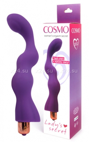 Изогнутый вибромассажер переменного диаметра Cosmo Lady's Secret