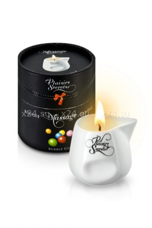 Массажная свеча с ароматом жевательной резинки Bougie Massage Candle (80 мл)