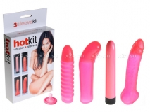 Вибронабор-вибратор с 3 насадками HOT KIT