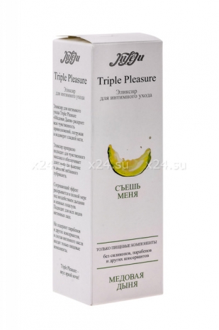 Съедобный лубрикант-массажное масло Triple Pleasure Медовая дыня 130 г