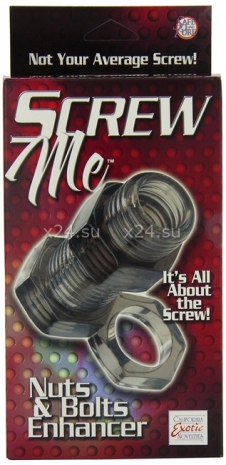 Насадка на пенис с кольцом для мошонки Screw Me Nuts & Bolts Enhancer