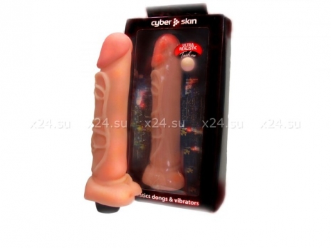 Крупный реалистичный вибратор с рельефными венками Realistic Vibro Massager
