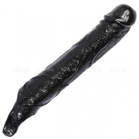Удлиняющая черная насадка на член с фиксирующим кольцом Scrotamax Extender Black