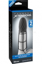 Стимулирующая насадка с закрытой ребристой головкой Silicone Gladiator Extension