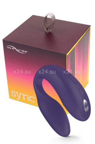 Вибромассажер для пар We-Vibe-Sync на радиоуправлении (10 режимов, фиолетовый)