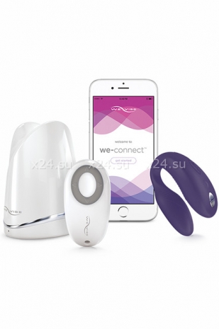 Вибромассажер для пар We-Vibe-Sync на радиоуправлении (10 режимов, фиолетовый)