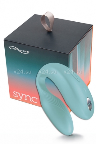 Вибромассажер для пар We-Vibe-Sync на радиоуправлении (10 режимов, бирюзовый)