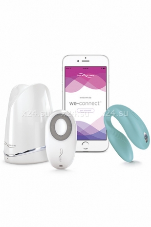 Вибромассажер для пар We-Vibe-Sync на радиоуправлении (10 режимов, бирюзовый)