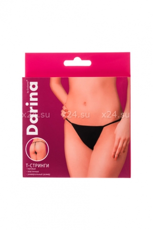 Стринги черные матовые из серии DARINA