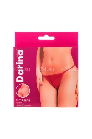 Стринги из мелкой сеточки красные из серии DARINA