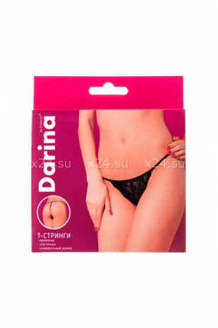 Стринги кружевные черные из серии DARINA