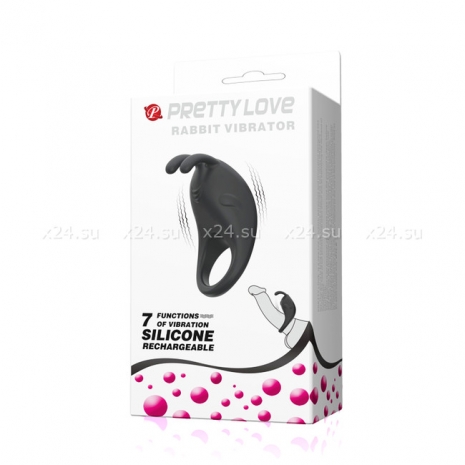 Эрекционное кольцо с клиторальным массажером Rabbit Vibrator (7 режимов)