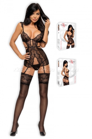 Роскошное ками на косточках с кружевом Peyton chemise LXL