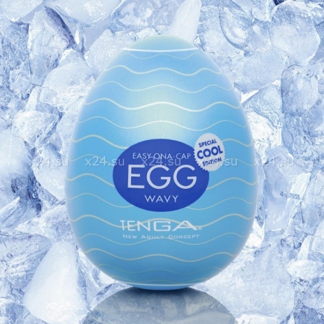 Супер эластичный мастурбатор в виде яйца с охлаждающим эффектом Wavy Cool