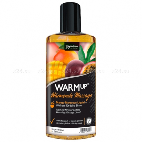 Разогревающее съедобное массажное масло со вкусом манго и маракуйи WARM UP 150 мл