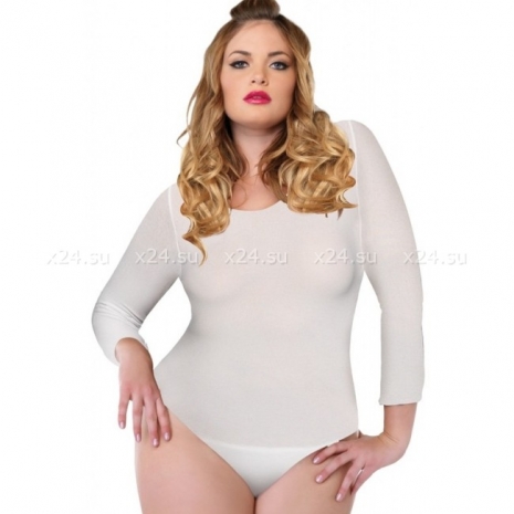 Телесное боди из микрофибры Leg Avenue Q-size