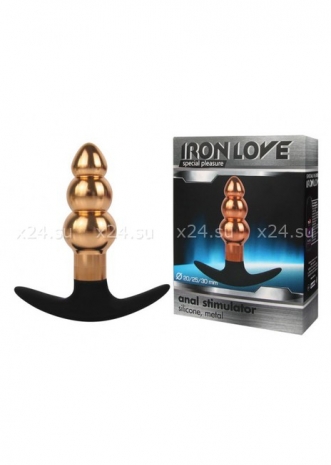 Металлическая трехрядная анальная елочка для ношения IRON LOVE
