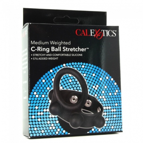 Эрекционное кольцо с утяжелителем мошонки C-ring Ball Stretcher (57 грамм)