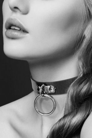 Кожаный чокер с кольцом Bijoux Pour Toi