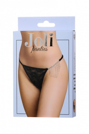 Трусики черные со стразами и украшением сбоку Joli Candice, OneSize