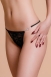 Трусики черные с сердечком из страз Joli Jamie, OneSize0