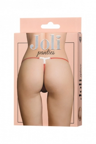 Трусики красные с украшением из страз Joli Gina, OneSize
