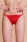 Трусики красные с нежным украшением из страз Joli Terri, OneSize