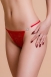 Трусики красные с сердечком из страз Joli Jamie, OneSize0