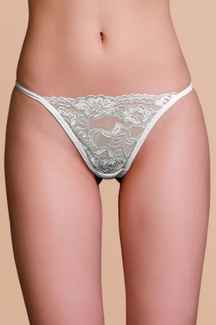 Трусики белые с нежным украшением из страз Joli Terri, OneSize