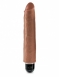 Огромный реалистичный вибратор King Cock 10'' Vibrating Stiffy Tan (многоскоростная вибрация)0