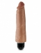 Крупный реалистичный вибратор King Cock 8'' Vibrating Stiffy Tan (многоскоростная вибрация)0