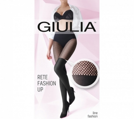 Плотные колготки с имитацией чулок Rete Fashion Up модель N1 L (100 den)