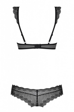 Черный кружевной комплект 857 SET-1 LXL